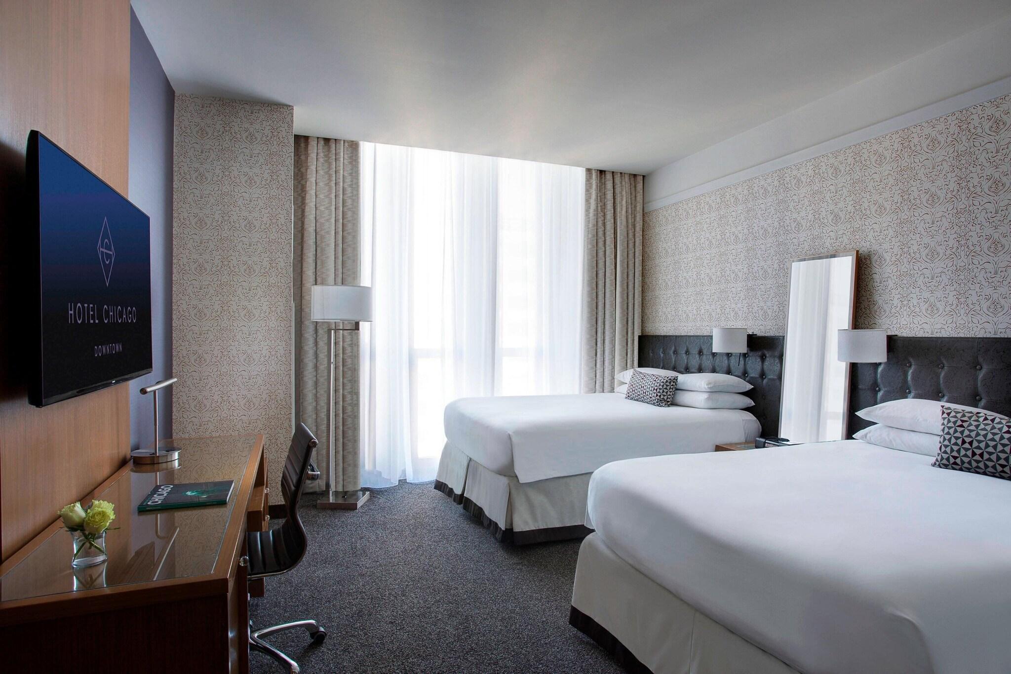 Quadruple City View Two Double Beds