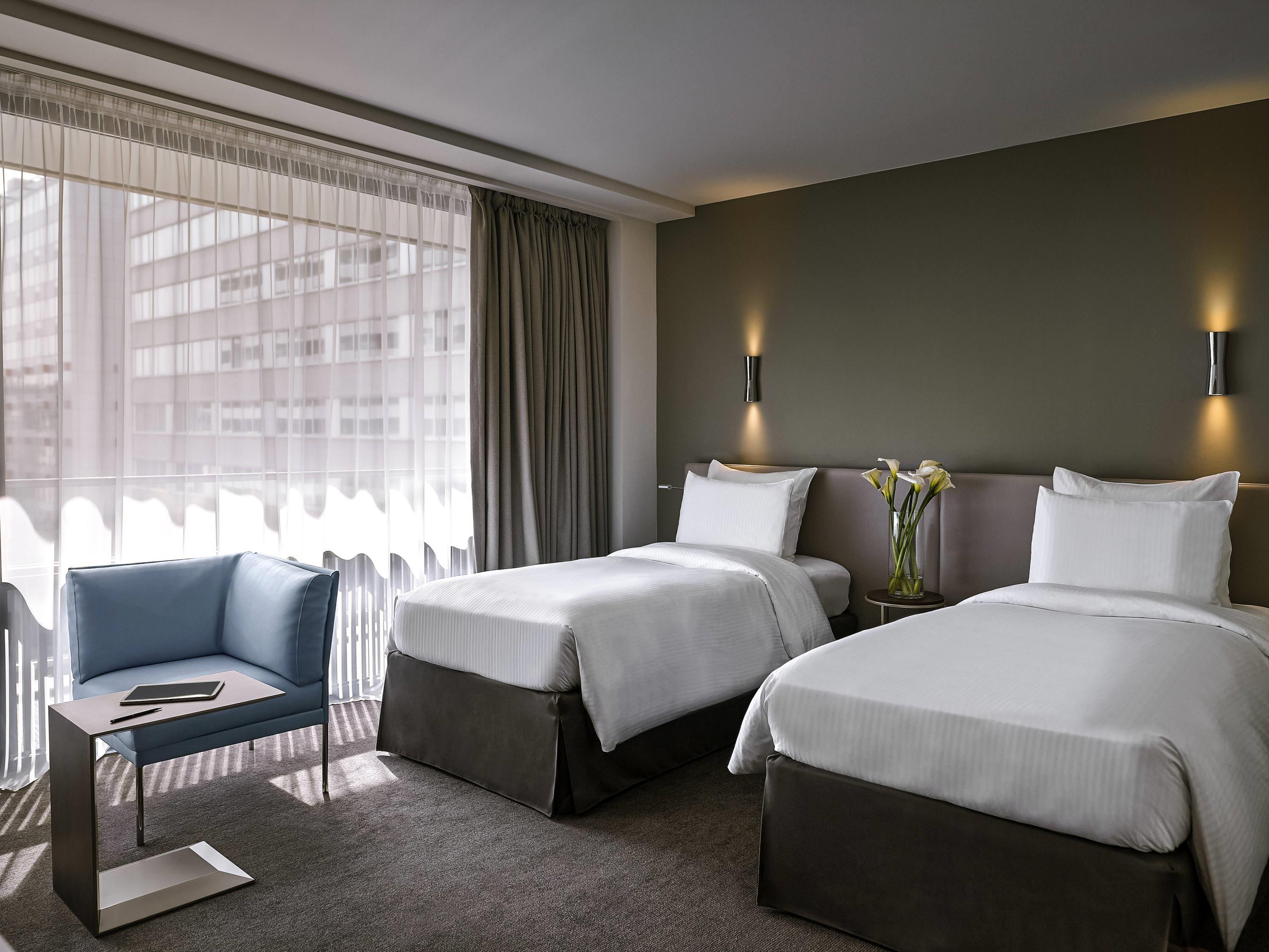 Twin Garden View with Balcony