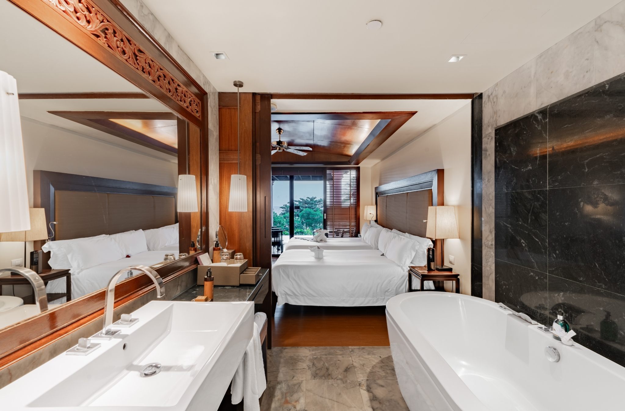 Double Two Double Beds