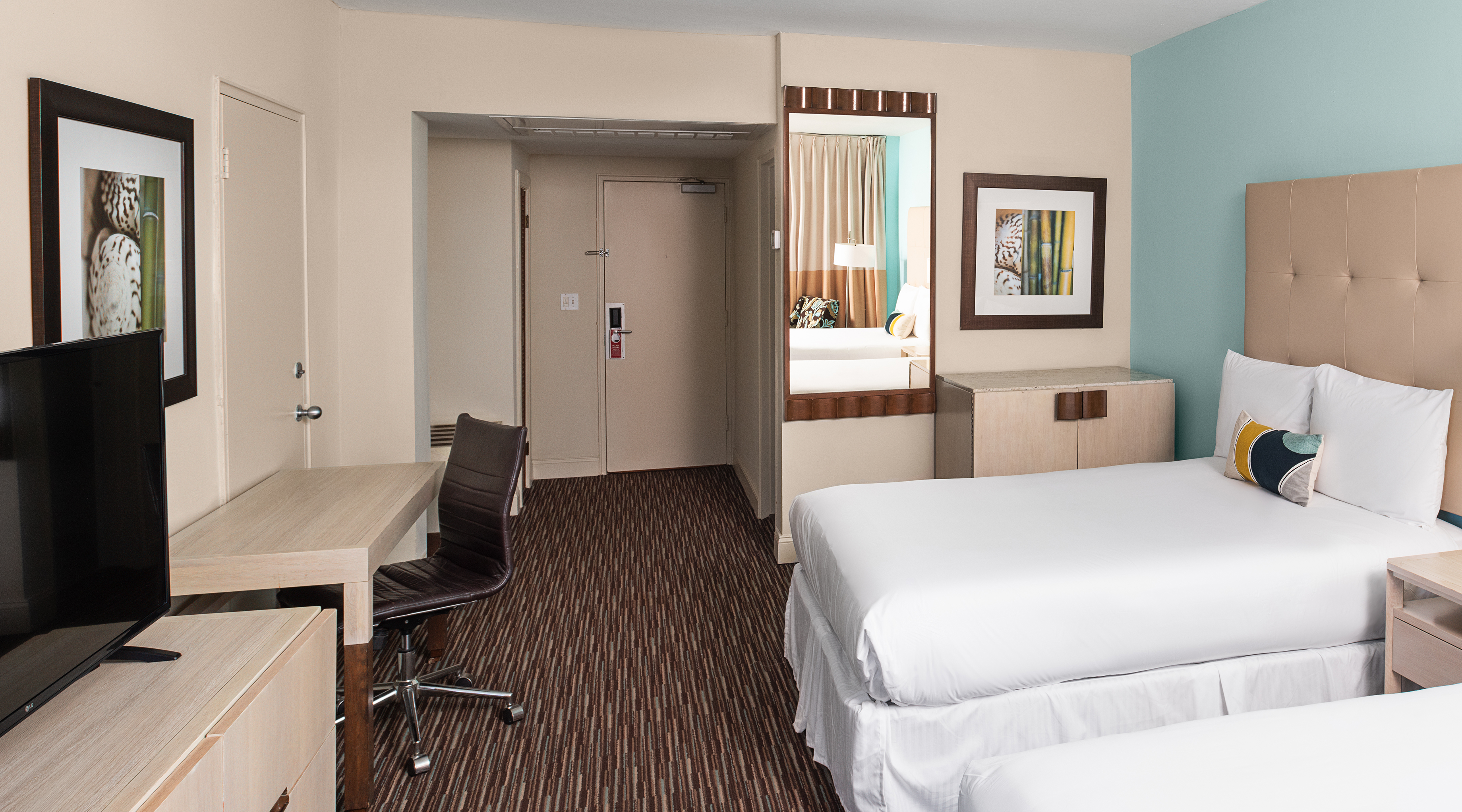 Room Partial Ocean View Two Double Beds