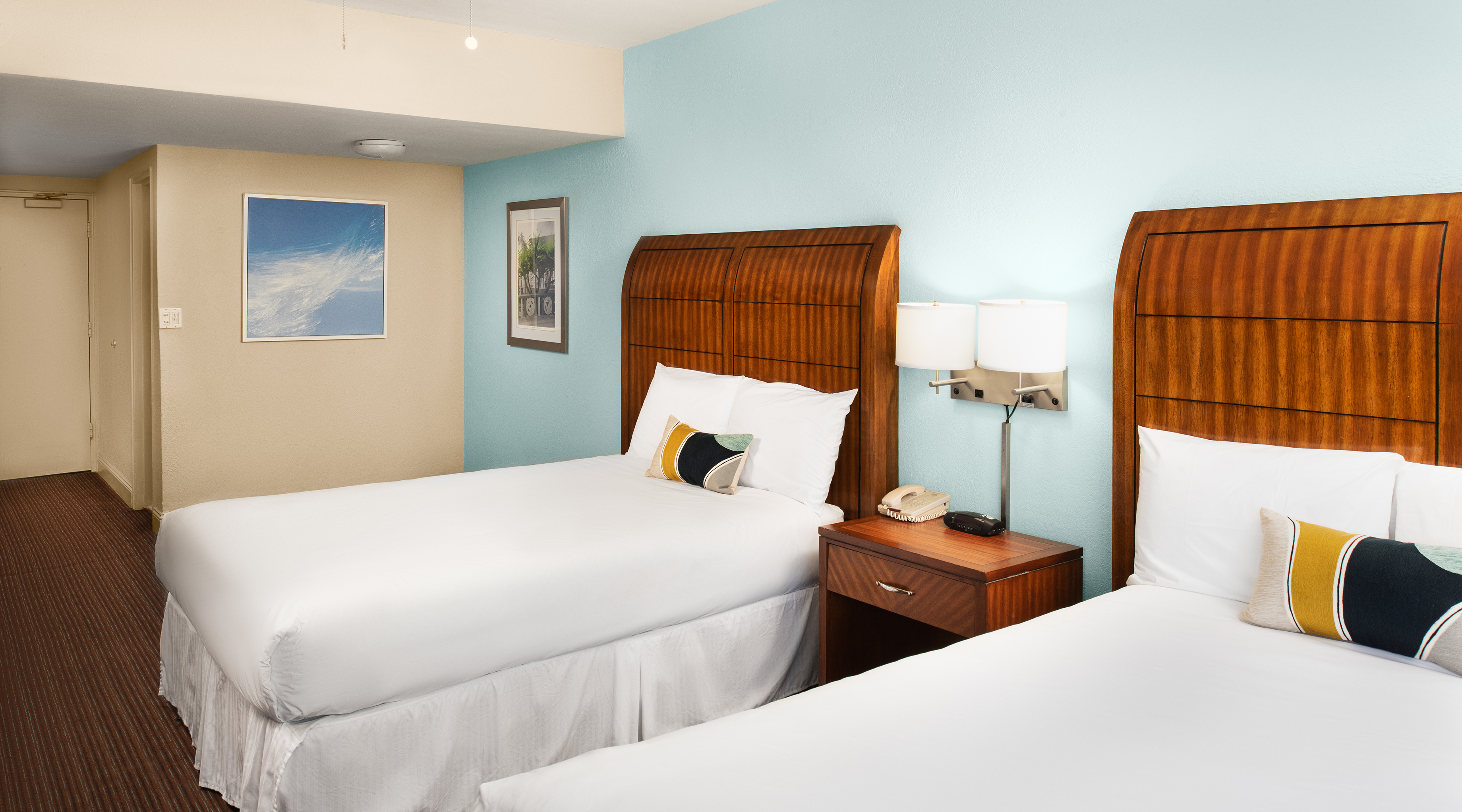 Room Partial Ocean View Two Double Beds