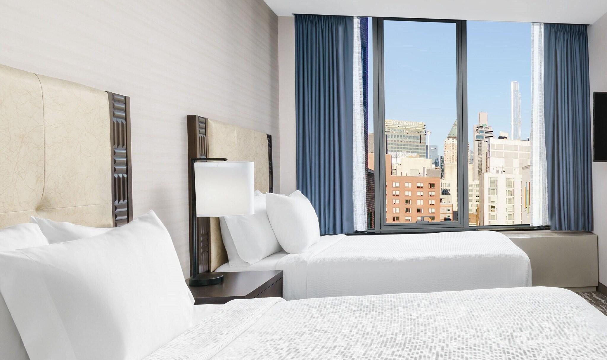 Quadruple City View Two Double Beds