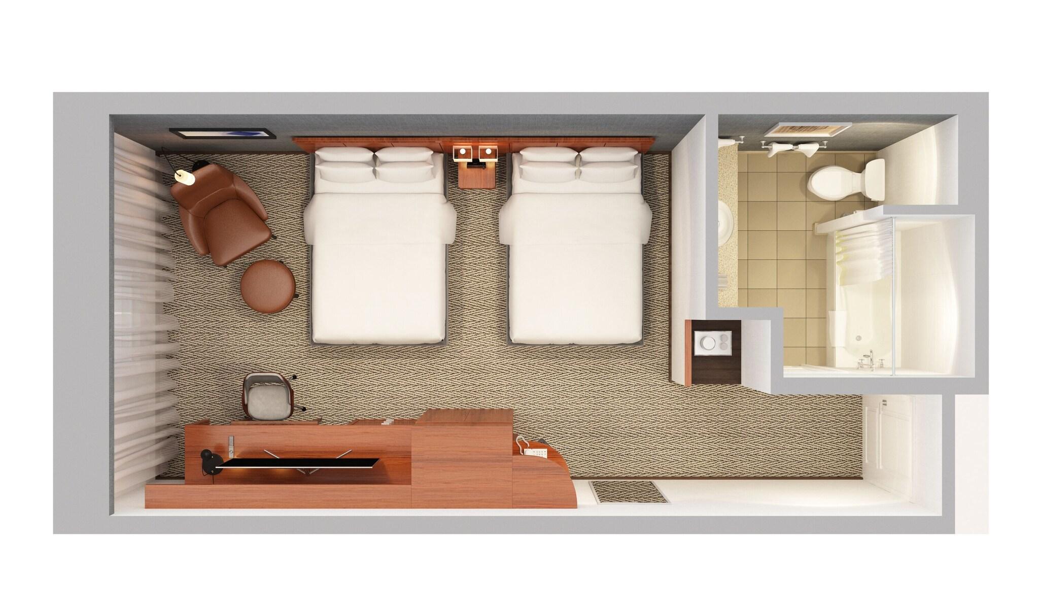 Quadruple Two Queen Beds